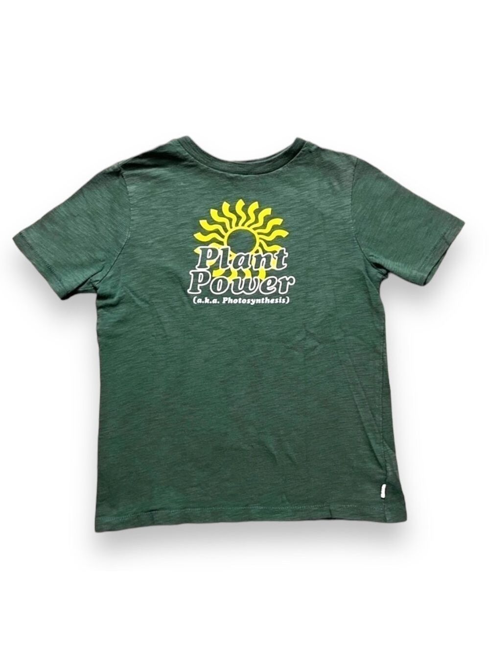 Gap Green Small Boys “plant power” short sleeve Tee shirt